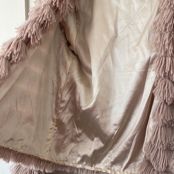 Fantastic Fawn Cream Tan Shaggy Kami Jacket size medium - Picture 5 of 10